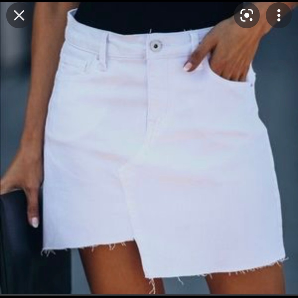 Special A White Denim Mini Skirt - Size L w/tags